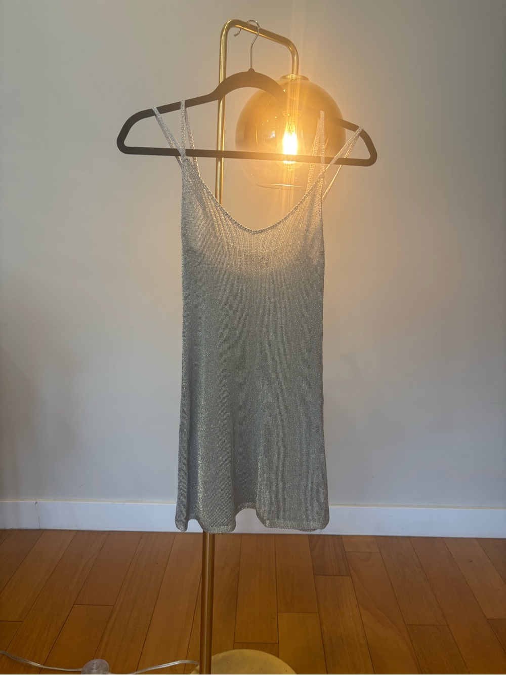 Topshop Silver Metallic Camisole